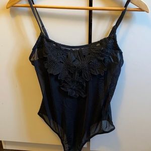 Mesh body suit black